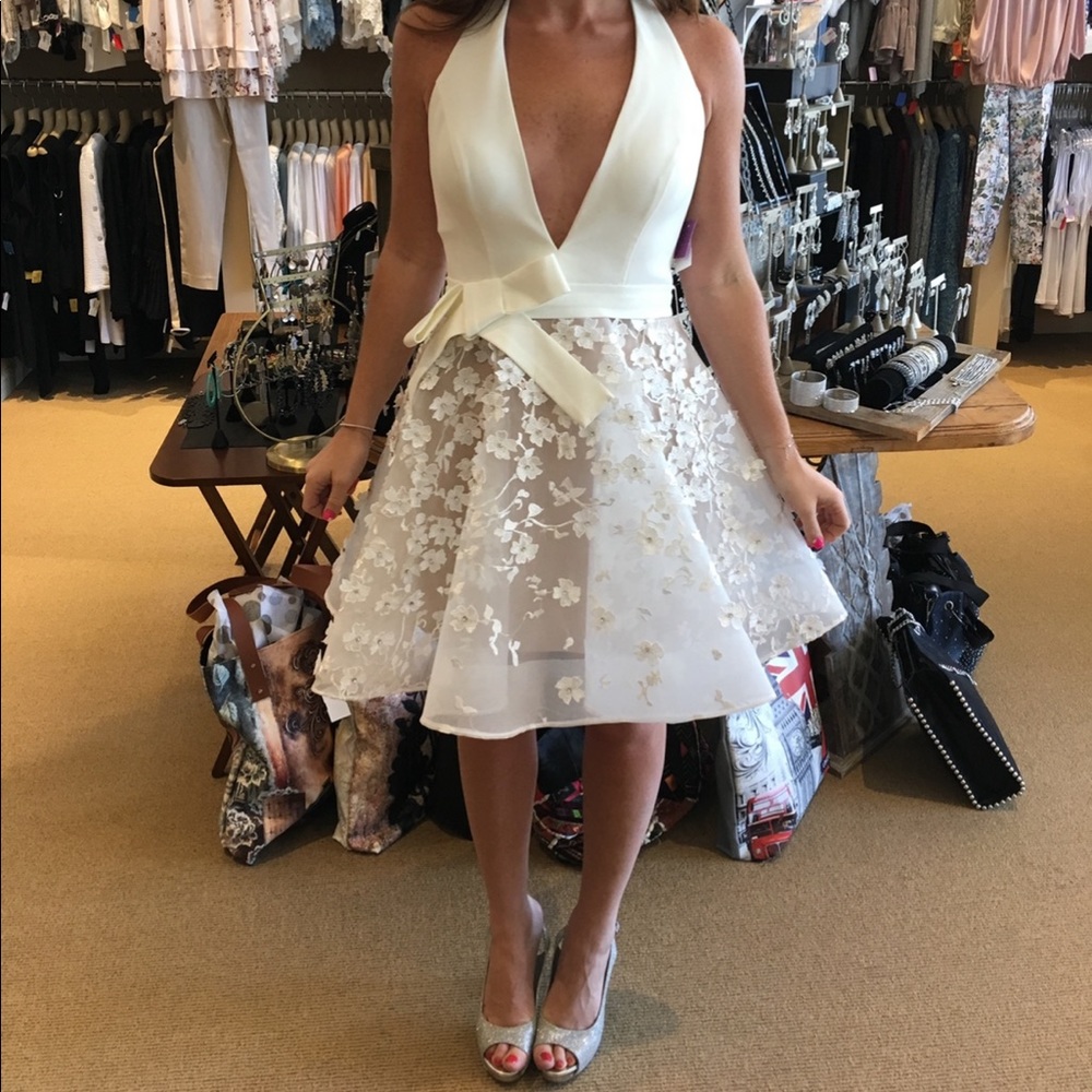 Jovani White Cocktail Dress